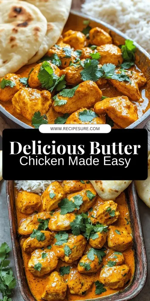 Craving a delicious Butter Chicken? Discover how to make this simple and flavorful dish that will impress everyone at your table. Our guide includes essential ingredients, easy step-by-step instructions, and fun variations to suit every diet. From rich, creamy sauce to tips for perfect pairing, you'll be ready to cook a comforting meal in no time. Click through to explore the full Butter Chicken recipe and elevate your cooking tonight!