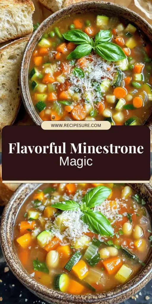 Enjoy a bowl of mouthwatering minestrone soup, bursting with flavor and nutrition! This classic Italian dish is easily customizable with fresh veggies, beans, and pasta. Discover key ingredients, cooking tips, and variations that will elevate your soup game. Perfect for a cozy meal or a healthy option, minestrone is packed with essential vitamins and minerals. Click to explore the full recipe and unleash your culinary creativity today!