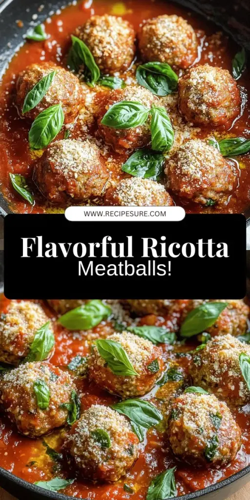 Elevate your dinner game with these Skillet Ricotta Meatballs that are easy to make and bursting with flavor! This recipe combines creamy ricotta and savory beef for a dish that's perfect for any occasion, whether it's a family dinner or meal prep. Discover the essential ingredients, cooking tips, and serving suggestions to impress everyone at the table. Click through to explore the full recipe and savor these delicious meatballs tonight!