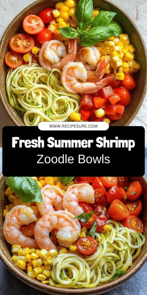 Enjoy a burst of summer flavors with my fresh and light Summer Shrimp Zoodle Bowls! This healthy dish combines zesty shrimp and spiralized zucchini for a quick meal that's perfect for weeknight dinners or summer BBQs. Packed with vibrant veggies and ready in just 20 minutes, these bowls are a delicious way to stay light and vibrant during hot days. Click to explore the full recipe and elevate your summer dining experience!