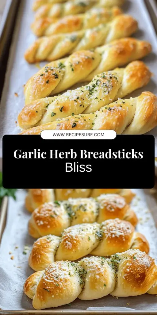 Indulge in the irresistible taste of garlicky herb butter breadsticks that elevate any meal! This easy recipe combines warm, soft dough with the robust flavors of garlic, fresh herbs, and buttery goodness. Perfect for family dinners, gatherings, or as a delightful snack, these breadsticks are sure to impress. Click through to discover how to make them and enjoy a delicious homemade treat that's sure to become a new favorite!