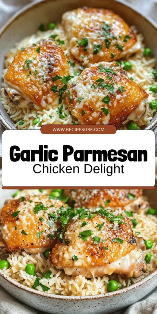 Discover the ultimate comfort food with this Garlic Parmesan Chicken and Rice recipe! This one-pan meal is bursting with robust flavors from tender chicken, fragrant garlic, and creamy Parmesan cheese, making it perfect for busy weeknights or family gatherings. Easy to prepare and packed with nutrients, it's a dish that everyone will rave about. Click through to explore the full recipe and elevate your dinner game today!