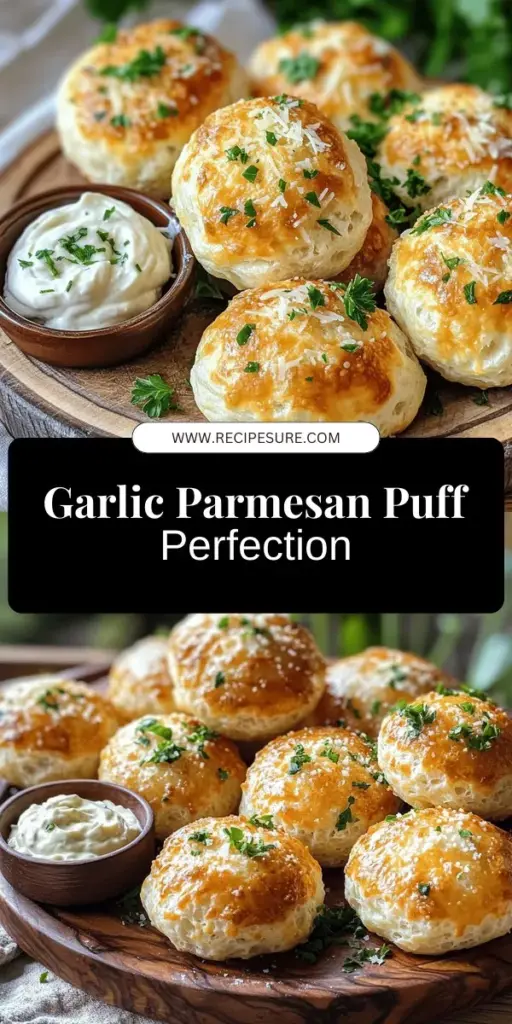 Discover the perfect addition to your snack repertoire with these delicious Garlic Parmesan Puffs. Easy to make and bursting with flavor, these golden bites are ideal for parties or cozy gatherings. With simple ingredients and customizable options, you can create a savory treat that's sure to impress. Click through to explore our step-by-step guide and elevate your snacking game with these irresistible Garlic Parmesan Puffs!