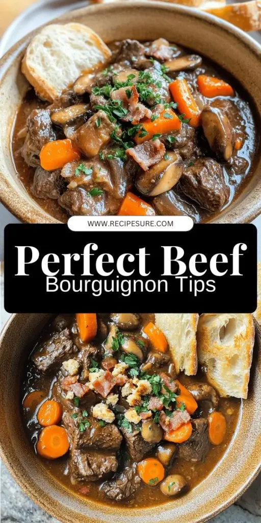 Craving a comforting stew? Discover how to make a mouthwatering Beef Bourguignon that warms your soul with rich flavors! This classic French dish features tender beef, fresh veggies, and wine or grape juice for a delightful twist. Explore key ingredients, essential cooking steps, and tasty variations that will impress your guests. Ready to dive into these satisfying recipes? Click through for the full Beef Bourguignon recipe and elevate your cooking today!