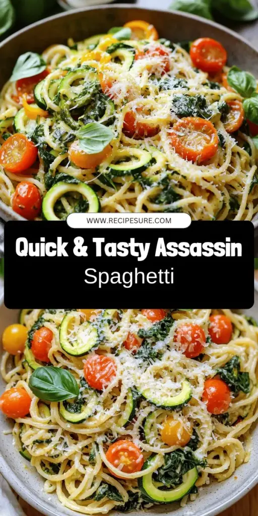 Discover the delightful Assassin Spaghetti Recipe, where simplicity meets flavor in just 30 minutes! This healthy, easy-to-make dish features fresh vegetables, whole grain spaghetti, and a zesty sauce that brings everything to life. Perfect for busy weeknights or casual dinners, this recipe ensures you never compromise on taste. Click through to explore how to prepare this vibrant meal that's sure to impress your family and friends!