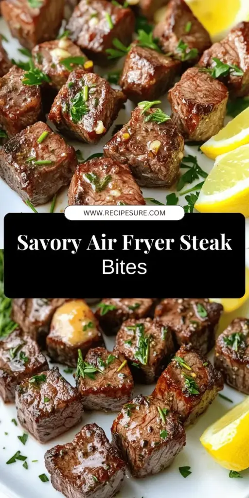 Indulge in the mouthwatering flavors of Air Fryer Garlic Butter Steak Bites! This quick and easy recipe combines juicy sirloin with a rich garlic butter marinade, delivering an explosion of flavor with every bite. Perfect for weeknight dinners or special occasions, these steak bites are not only delightful but also healthier thanks to air frying. Click through for complete instructions and tips to make this delicious dish at home!