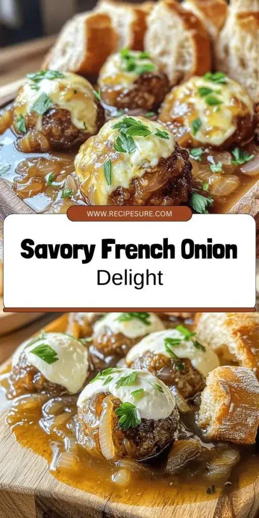 Elevate your dinner game with the irresistible French Onion Meatballs, a delicious fusion of classic flavors that will warm your heart. This savory dish combines tender meatballs enveloped in rich, caramelized onion broth and topped with gooey melted mozzarella cheese. Perfect for cozy nights or entertaining guests, these meatballs are versatile and satisfying. Click to explore this mouthwatering recipe and impress your family with a delightful meal they'll love!