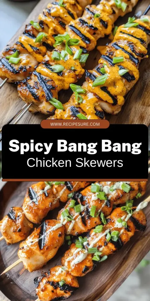 Looking to spice up your next meal? Try this Bang Bang Chicken Skewers recipe! These easy-to-make skewers feature tender chicken coated in a spicy and creamy Bang Bang sauce that packs a flavor punch. Perfect for any occasion, from backyard barbecues to dinner parties, this dish is sure to impress your guests. Dive into a world of flavor and learn how to grill the perfect skewers. Click through to explore the full recipe and wow your taste buds!