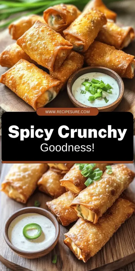 Elevate your appetizer game with these mouthwatering Jalapeno Popper Egg Rolls! Combining the spicy kick of jalapenos with a creamy cheese filling, all wrapped in a crispy shell, these treats are perfect for parties, game days, or cozy nights. Discover step-by-step instructions, tips for frying to perfection, and serving suggestions that will wow your guests. Click through to explore these delicious recipes and bring a burst of flavor to your next gathering!