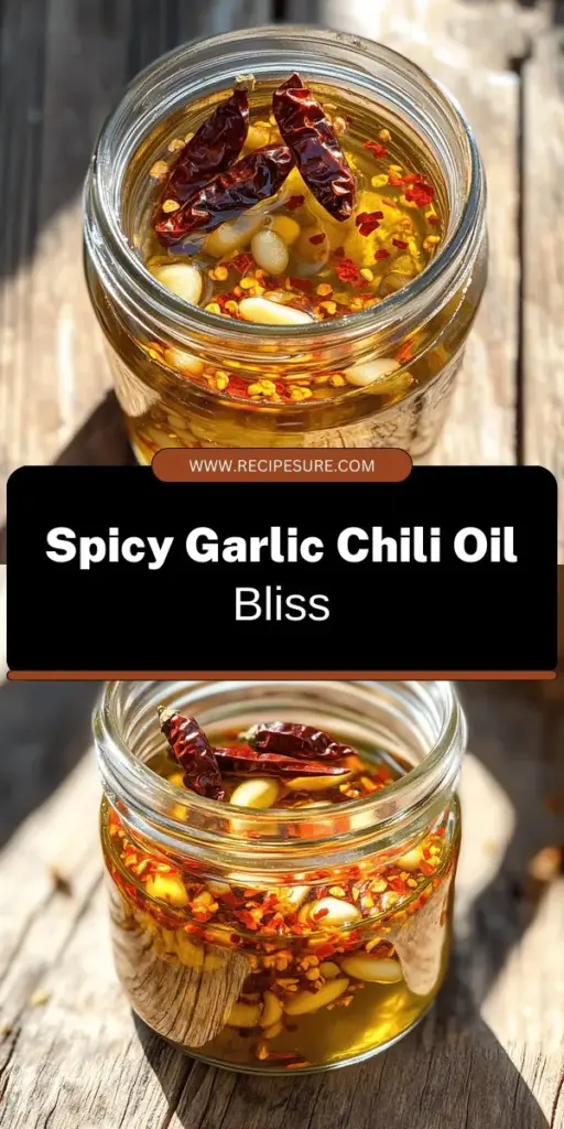 Elevate your culinary creations with our flavorful Spicy Garlic Chili Oil recipe! This homemade condiment adds a delicious kick to any dish, from stir-fries and grilled meats to pizza and pasta. With just a few simple ingredients, you can create a fresh and aromatic chili oil that outshines store-bought versions. Ready to spice up your meals? Click through to explore the full recipe and unleash a burst of flavor in your cooking!