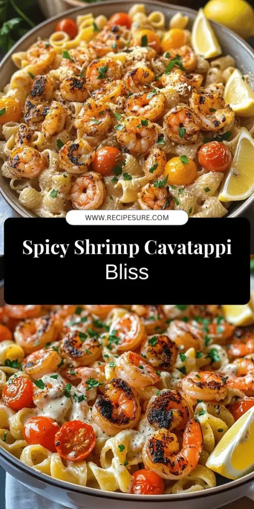 Savor the deliciousness of Spicy Blackened Shrimp Cavatappi, the perfect dish to spice up your dinner routine! With succulent shrimp coated in a bold spice blend, served over spiraled cavatappi pasta and a rich, creamy sauce, this recipe is both a feast for the eyes and a delight for the taste buds. Simple to prepare and sure to impress, click through to explore this mouthwatering recipe and bring an explosion of flavor to your table!