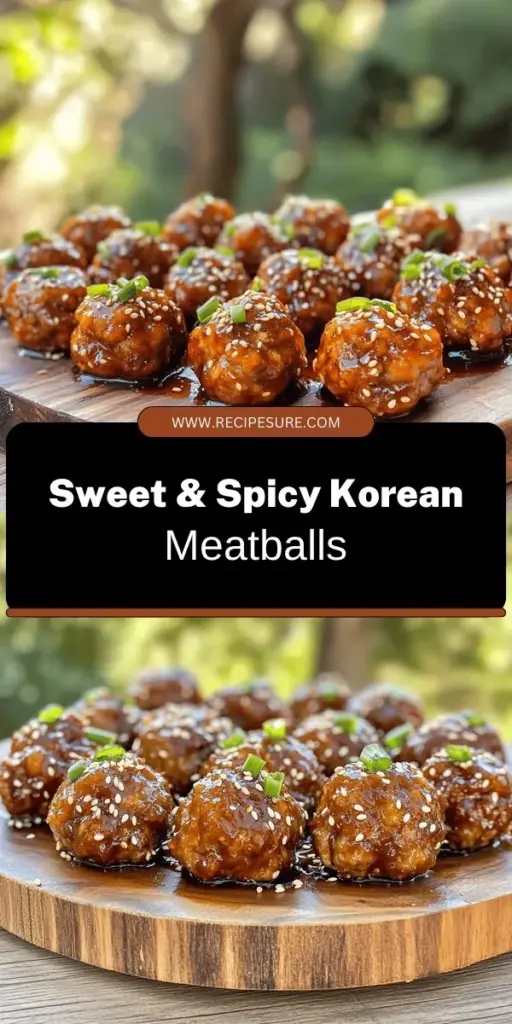 Elevate your dinner with Sweet and Spicy Korean Meatballs, a dish that promises bold and exciting flavors. With just a few simple ingredients and easy steps, you'll create juicy meatballs that are sure to impress. Perfect for any cook level, this recipe guides you through making a flavorful meal everyone will love. Ready to spice up your kitchen? Click through to explore the full recipe and make this easy and flavorful dish tonight!