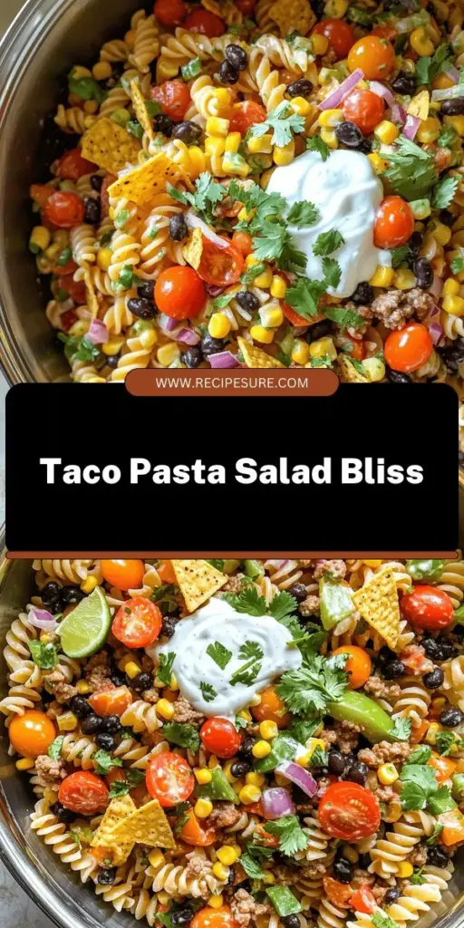 Elevate your summer gatherings with the delicious taco pasta salad! This vibrant dish combines the flavors of classic tacos with the satisfying texture of pasta, making it a perfect crowd-pleaser for barbecues and potlucks. Packed with colorful veggies, hearty proteins, and a creamy dressing, you can easily customize it to suit any taste. Ready to impress your guests? Click through to explore the full recipe and make your next meal a fiesta!