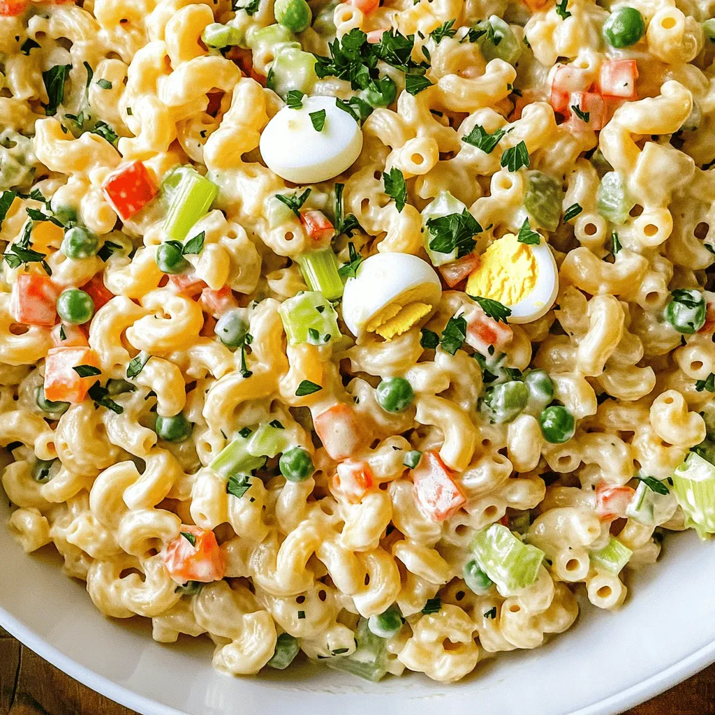 Amish macaroni salad has simple ingredients that make it rich in flavor. The main base is elbow macaroni. You cook it until tender, then cool it down.