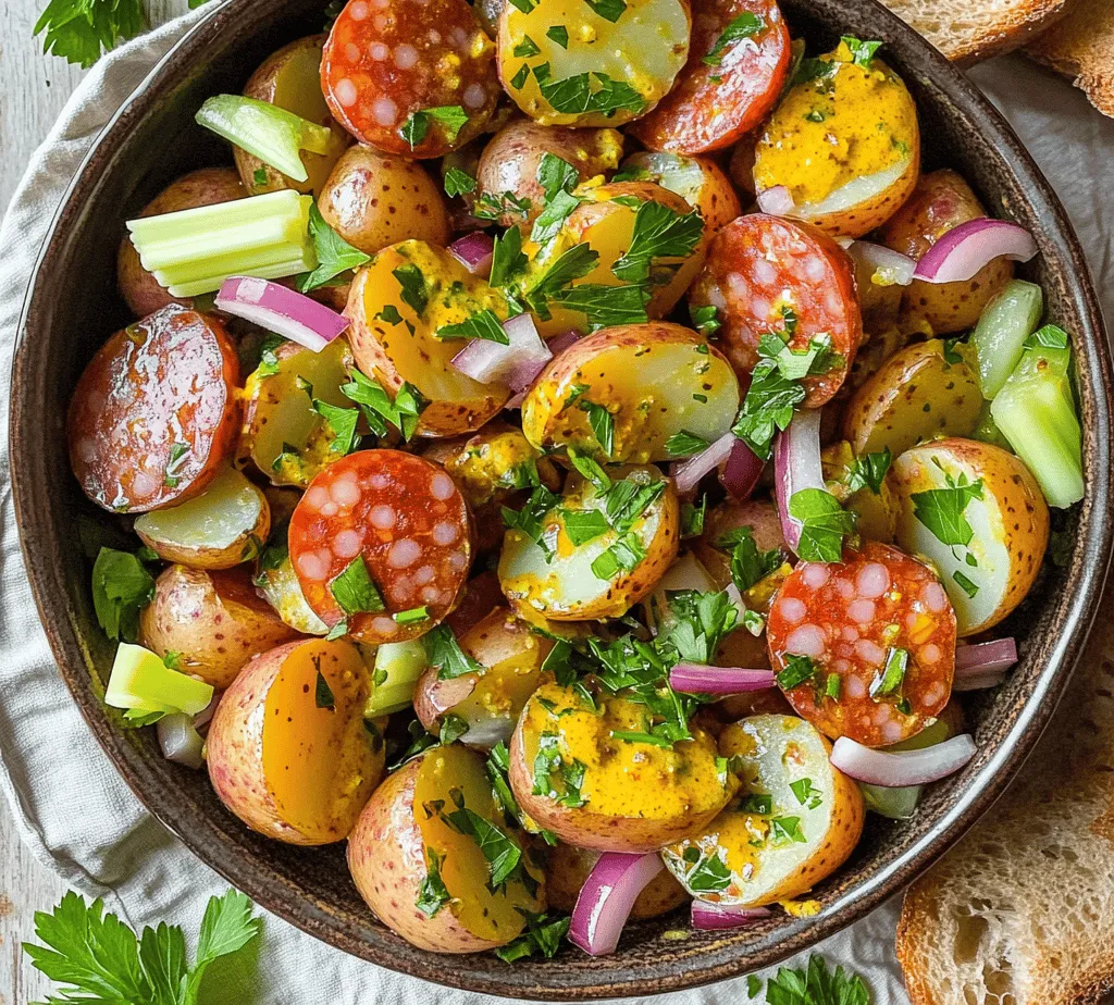 If you’re looking to elevate your meal with a dish that’s both hearty and full of flavor, look no further than Zesty German Potato Salad with Kielbasa. This delightful recipe combines tender potatoes with the savory goodness of kielbasa, creating a satisfying side dish or main course that is perfect for any occasion. Whether you're hosting a summer barbecue, planning a cozy family dinner, or simply craving a taste of Germany, this potato salad offers a tangy twist on the classic dish that will leave your guests asking for seconds.