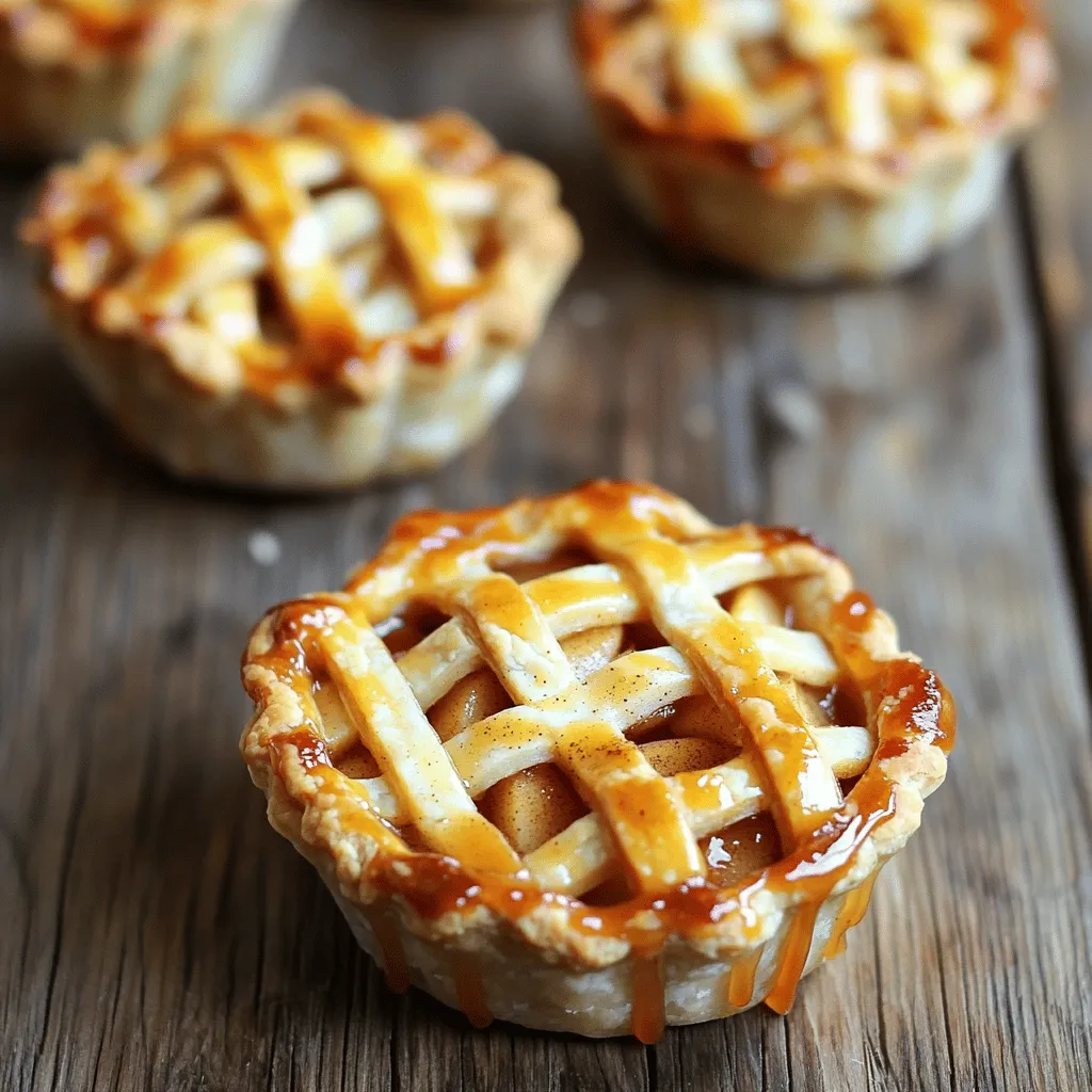 Mini apple pies are small, individual desserts filled with sweet, spiced apples. They offer all the joy of a full-sized pie but in a bite-sized form. Each pie has a flaky crust that holds a warm, gooey apple filling. This makes them perfect for sharing and easy to eat.