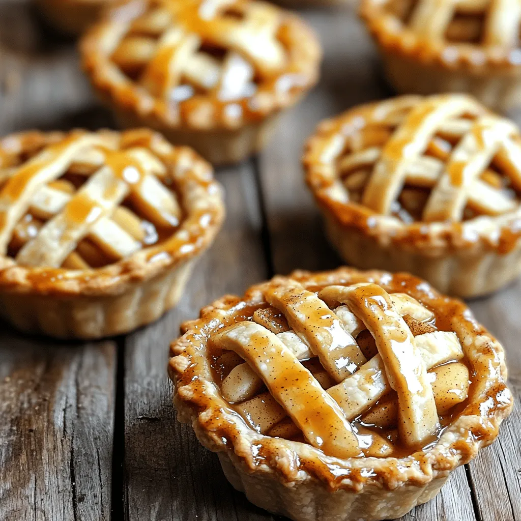 Mini apple pies are small, individual desserts filled with sweet, spiced apples. They offer all the joy of a full-sized pie but in a bite-sized form. Each pie has a flaky crust that holds a warm, gooey apple filling. This makes them perfect for sharing and easy to eat.