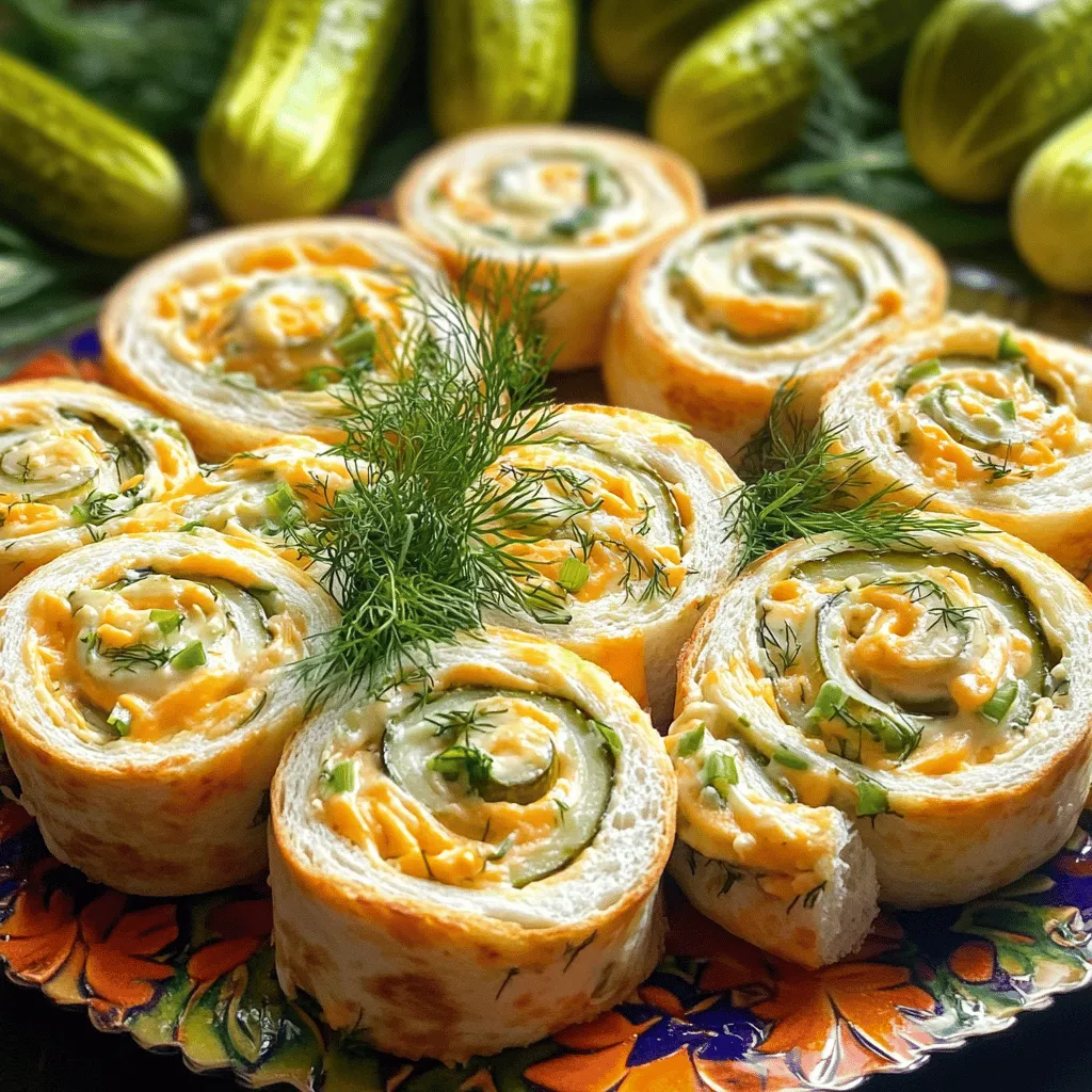 Dill pickle pinwheels are fun, tasty snacks that everyone loves. They are easy finger foods. You can find them at parties and game days. The mix of cream cheese and dill pickles gives them a savory taste. People enjoy the crunch of pickles wrapped in a soft tortilla.