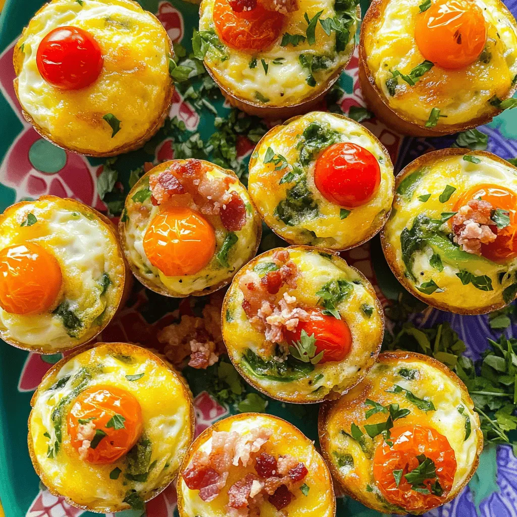 Easy Breakfast Egg Muffins are tasty, portable meals. They are also known as breakfast egg cups. You make them by mixing eggs with veggies and cheese. Then, you bake the mixture in a muffin tin. These muffins are perfect for busy mornings or meal prep.