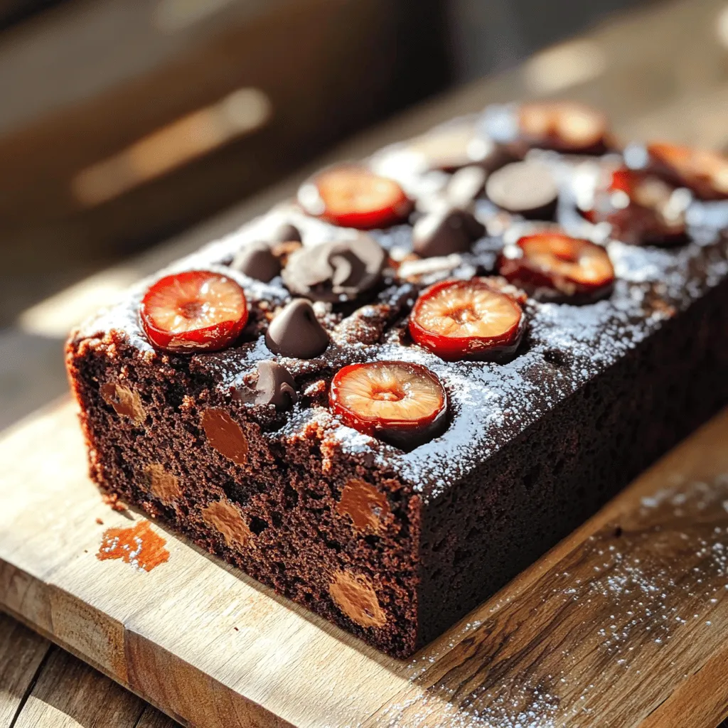 To create a delightful chocolate cherry loaf, you need quality ingredients. Each one plays a role in flavor and texture.