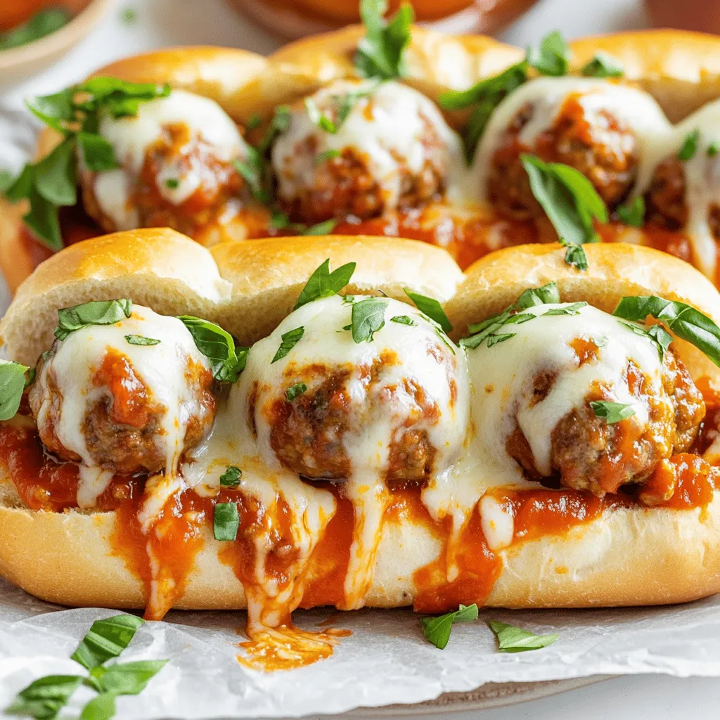 To make tasty homemade meatball subs, you need some key ingredients. First, for the meatballs, combine ground beef and ground pork. This mix gives the best flavor and texture. You will also need breadcrumbs to help bind the meat. Add grated Parmesan cheese for a rich taste. Fresh parsley adds a nice touch of color and flavor.