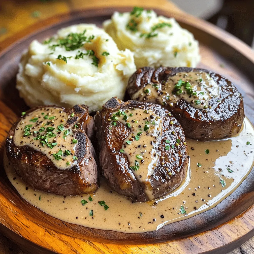 To create a great filet mignon, you need just a few key ingredients. The star of the dish is, of course, the filet mignon steaks. I recommend using two steaks, weighing 6 to 8 ounces each. This cut is tender and rich, perfect for a special meal.