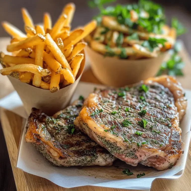 The steak frites recipe shines with two main parts: the steak and the fries. Each part needs care for the best taste.