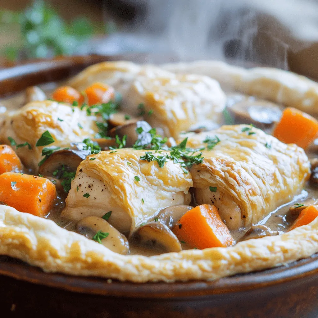 When making Coq au Vin Pot Pie, you need a mix of key ingredients. These elements blend to create rich flavors.