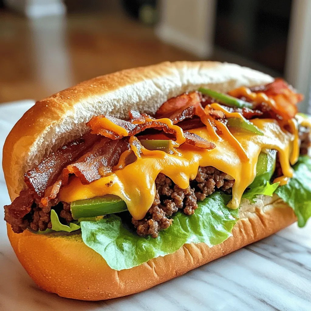 To create a fantastic chopped cheese and beef bacon sandwich, you need a few key ingredients. First, ground beef is essential. It forms the base of your sandwich, giving it that hearty flavor. Next, beef bacon is a game-changer. It adds a rich, smoky taste that elevates the dish.