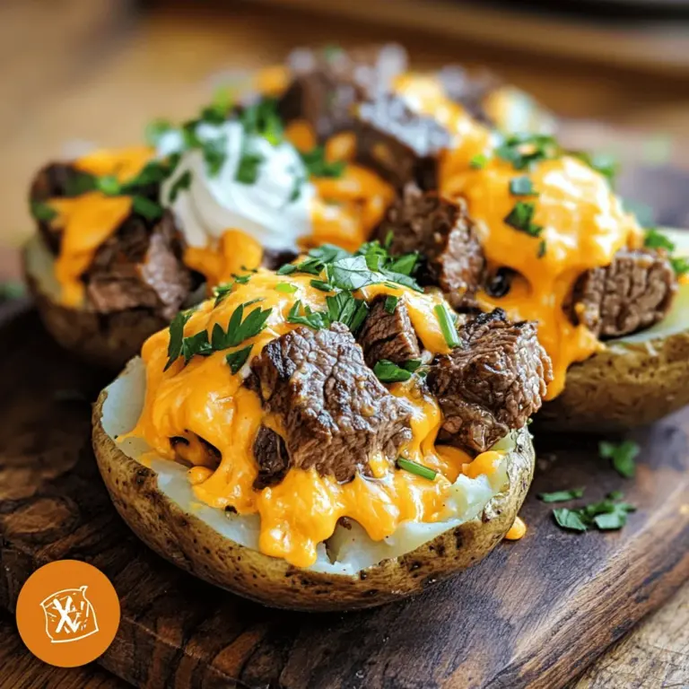 To create a loaded baked potato with juicy steak bites, you need a few key ingredients. The star of the dish is the potato. I recommend using medium-sized russet potatoes. They are fluffy inside and have a great skin. This makes them perfect for baking.