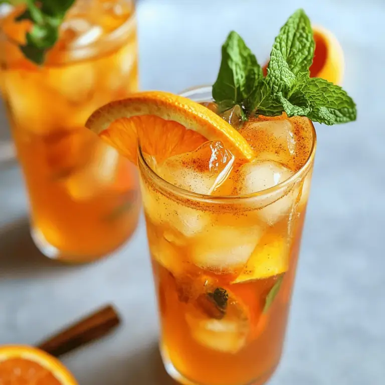 To make this easy orange cinnamon iced tea, you need simple ingredients. Here’s what you will use: