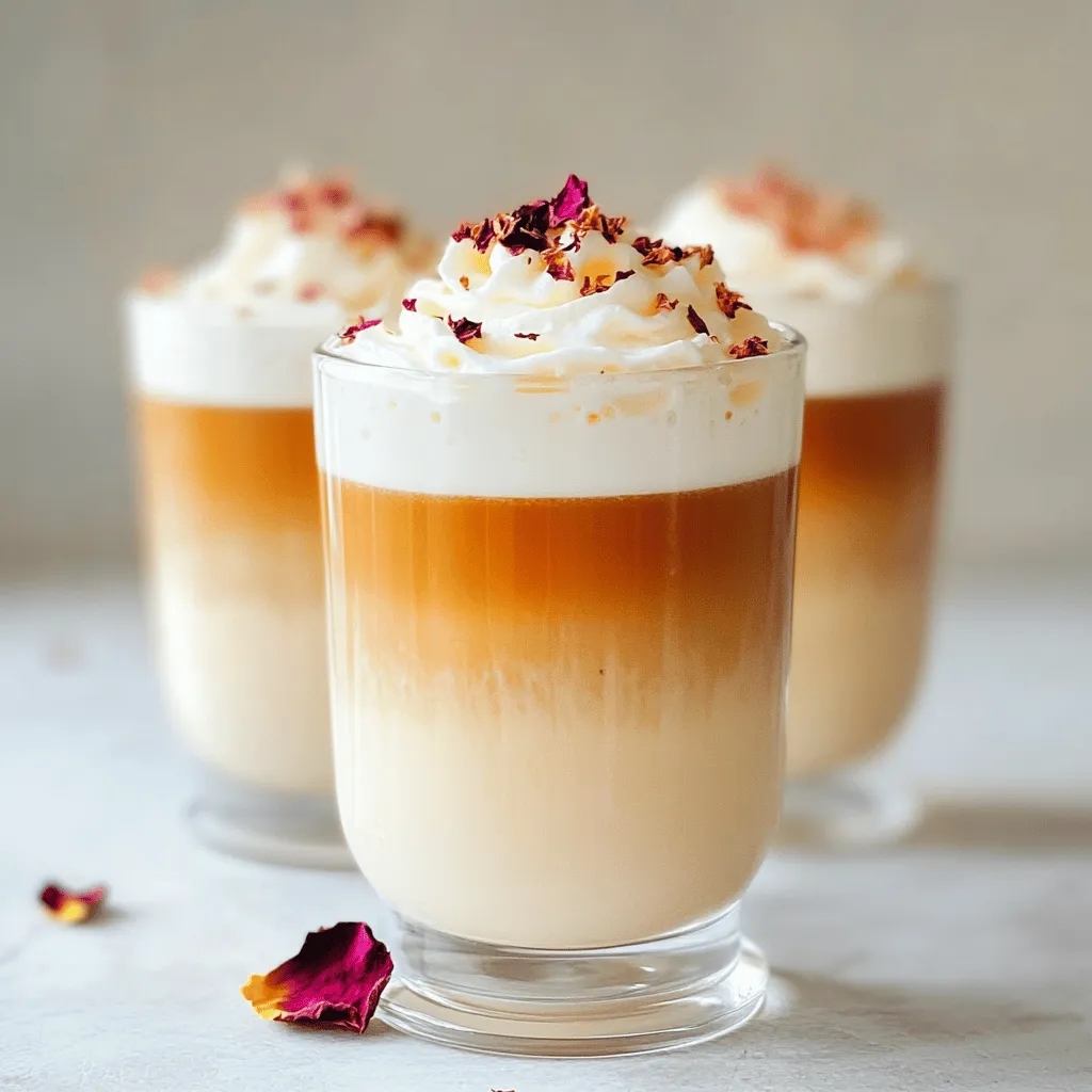 Vanilla rose tea latte is a cozy drink that blends floral notes with sweet vanilla. This drink has a smooth and aromatic flavor. You get both the warmth of black tea and the gentle taste of rose petals. The vanilla syrup adds a touch of sweetness. Together, these flavors create a comforting drink perfect for any day.