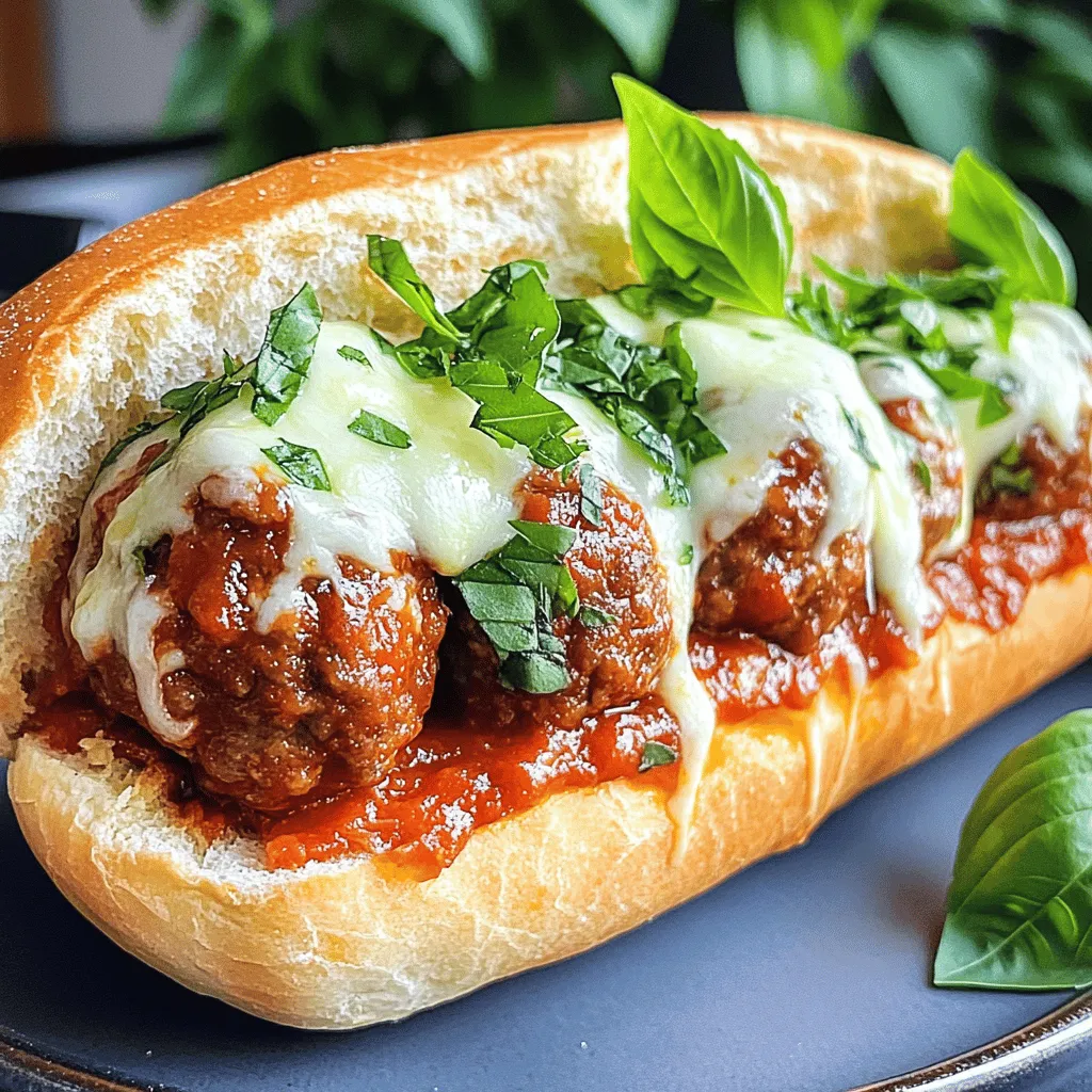 To make a great beefy meatball sub, you need fresh and simple ingredients. Start with 1 pound of ground beef. This is the main star of your dish. Next, add 1/2 cup of breadcrumbs to give the meatballs some texture. You’ll also need 1/4 cup of grated Parmesan cheese for a nice, cheesy flavor. Don’t forget 1 large egg; it helps bind the meatball mix.