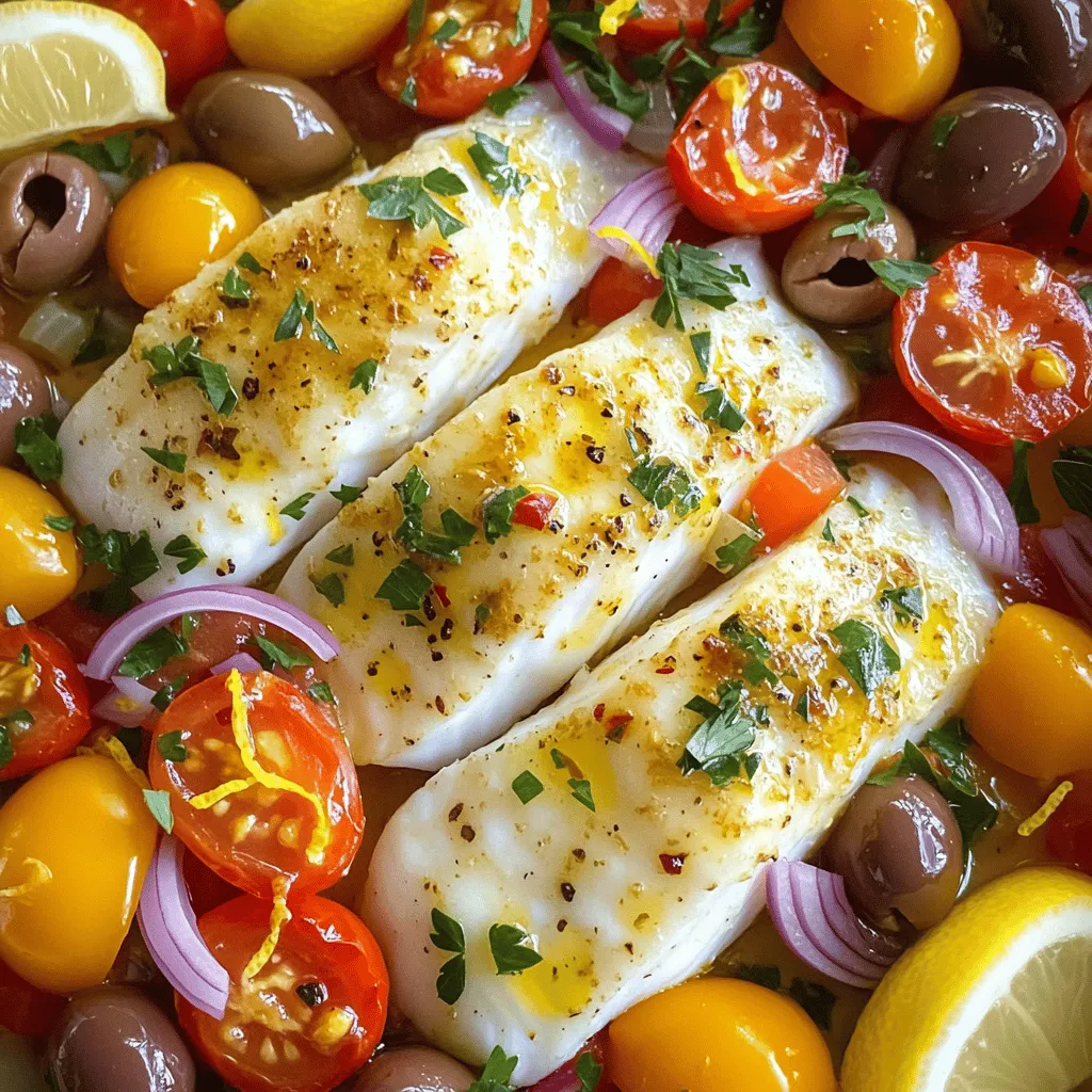 In Mediterranean baked fish recipes, the key ingredients create a bright and fresh taste. The fish itself is vital. White fish like cod, tilapia, or snapper works best. Each type brings a gentle flavor that absorbs spices well.