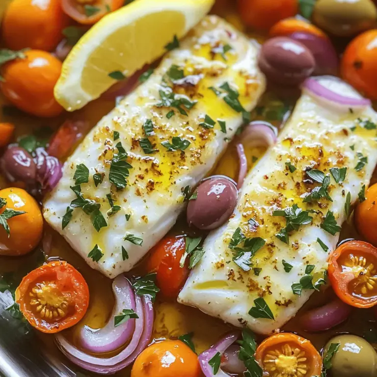 In Mediterranean baked fish recipes, the key ingredients create a bright and fresh taste. The fish itself is vital. White fish like cod, tilapia, or snapper works best. Each type brings a gentle flavor that absorbs spices well.