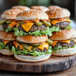 To make the best mini Big Mac cheeseburgers, you need quality ingredients. Each plays a key role in the taste and texture.