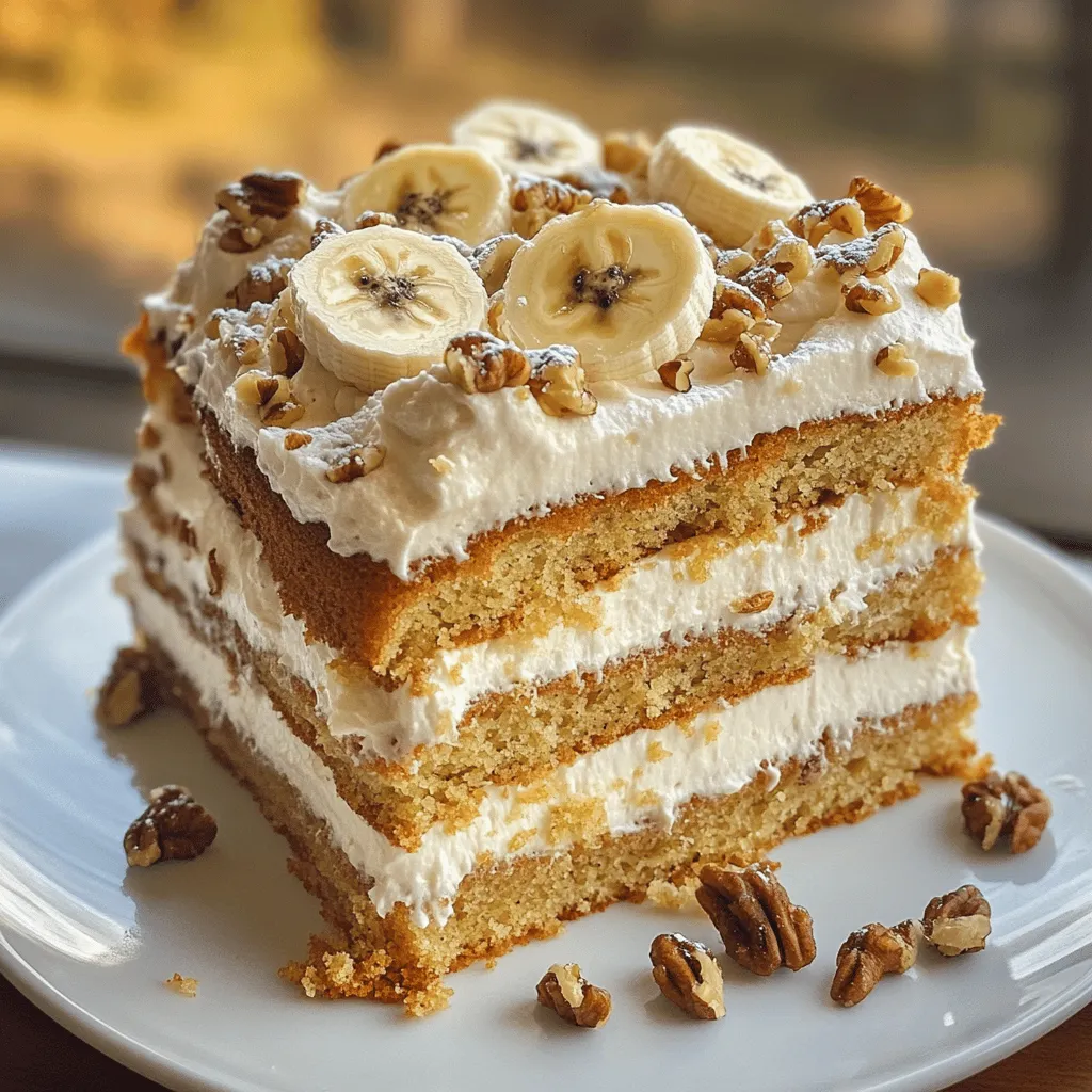 When I create a banana walnut cake, I focus on a few key ingredients. The base of this cake is simple yet effective. You need ripe bananas, sugar, butter, eggs, and vanilla extract. These will give your cake a sweet and rich taste.