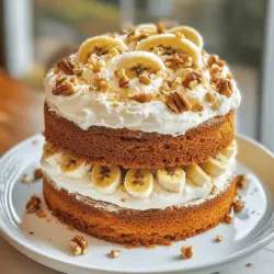 When I create a banana walnut cake, I focus on a few key ingredients. The base of this cake is simple yet effective. You need ripe bananas, sugar, butter, eggs, and vanilla extract. These will give your cake a sweet and rich taste.