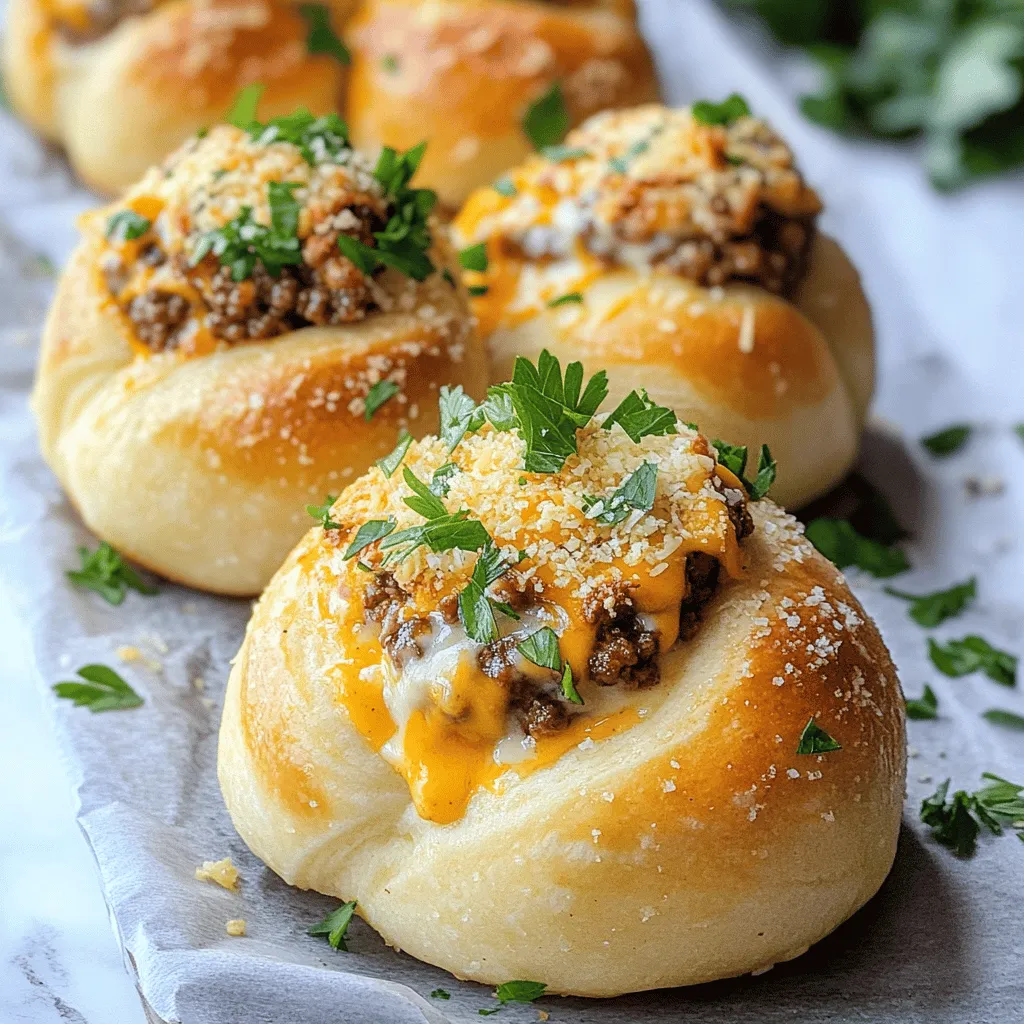 Irresistible garlic parmesan cheeseburger bombs are tasty snacks that pack a punch. They combine juicy beef, gooey cheese, and rich flavors. These treats are perfect for parties or a cozy night in. You can easily make them at home, and they are sure to impress.