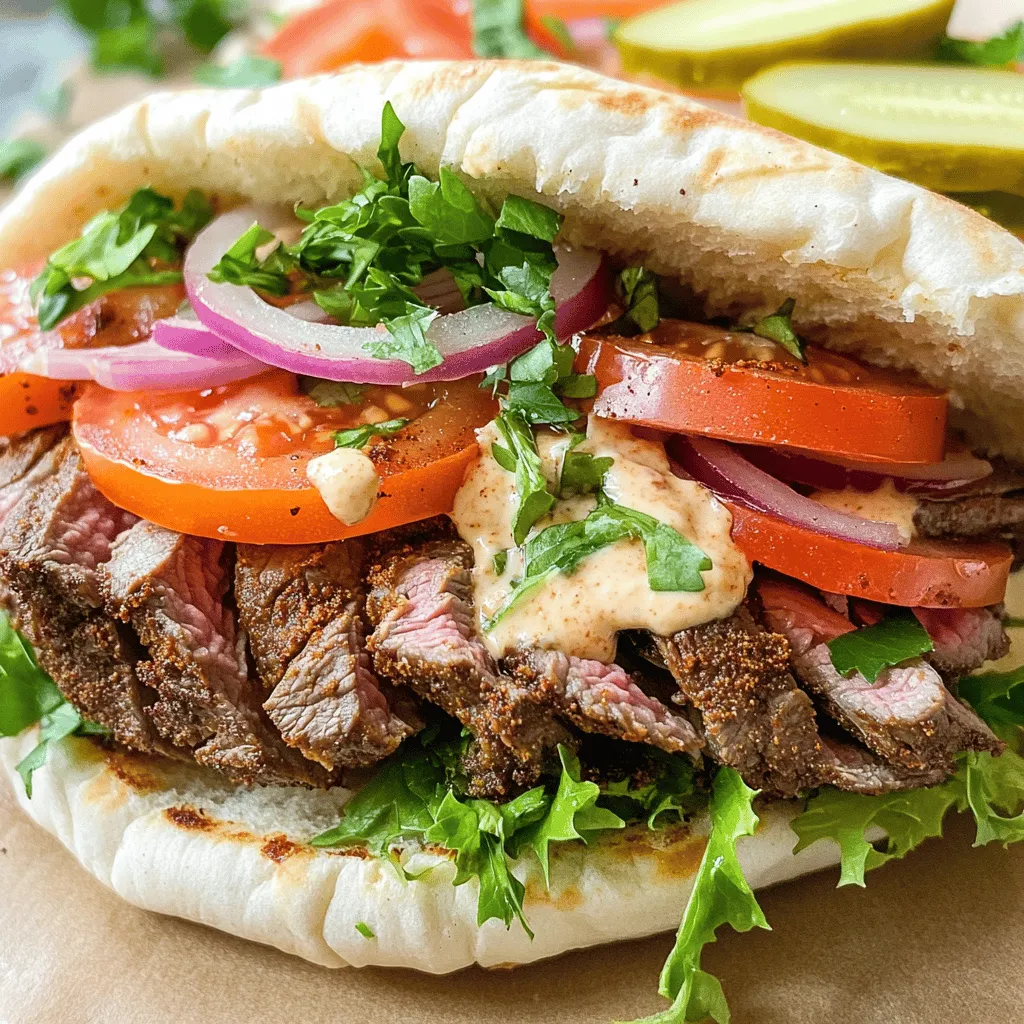 The beef shawarma supreme sandwich is a treat for your taste buds. It uses simple, fresh ingredients. The star of this dish is the beef. You can use beef sirloin, which is tender and full of flavor. The marinade is key, as it adds depth.