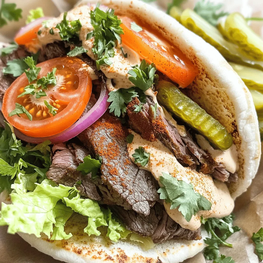 The beef shawarma supreme sandwich is a treat for your taste buds. It uses simple, fresh ingredients. The star of this dish is the beef. You can use beef sirloin, which is tender and full of flavor. The marinade is key, as it adds depth.