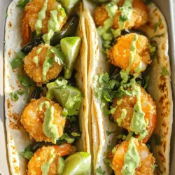 When making crispy shrimp tacos, you need fresh, high-quality ingredients. The key items include shrimp, poblano peppers, and tortillas. Let's dive into those.