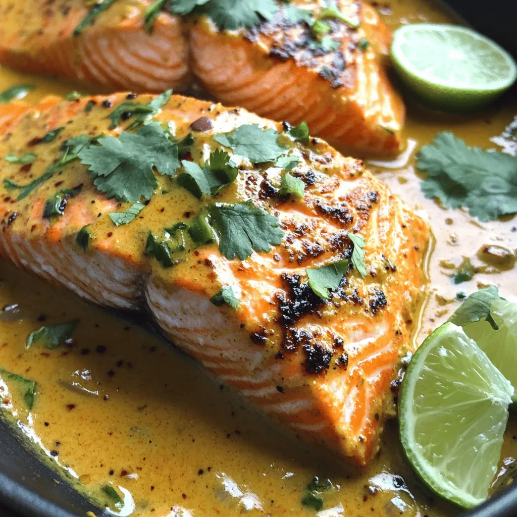 The coconut curry salmon recipe relies on simple, fresh ingredients. Each one plays a big role in flavor and texture.