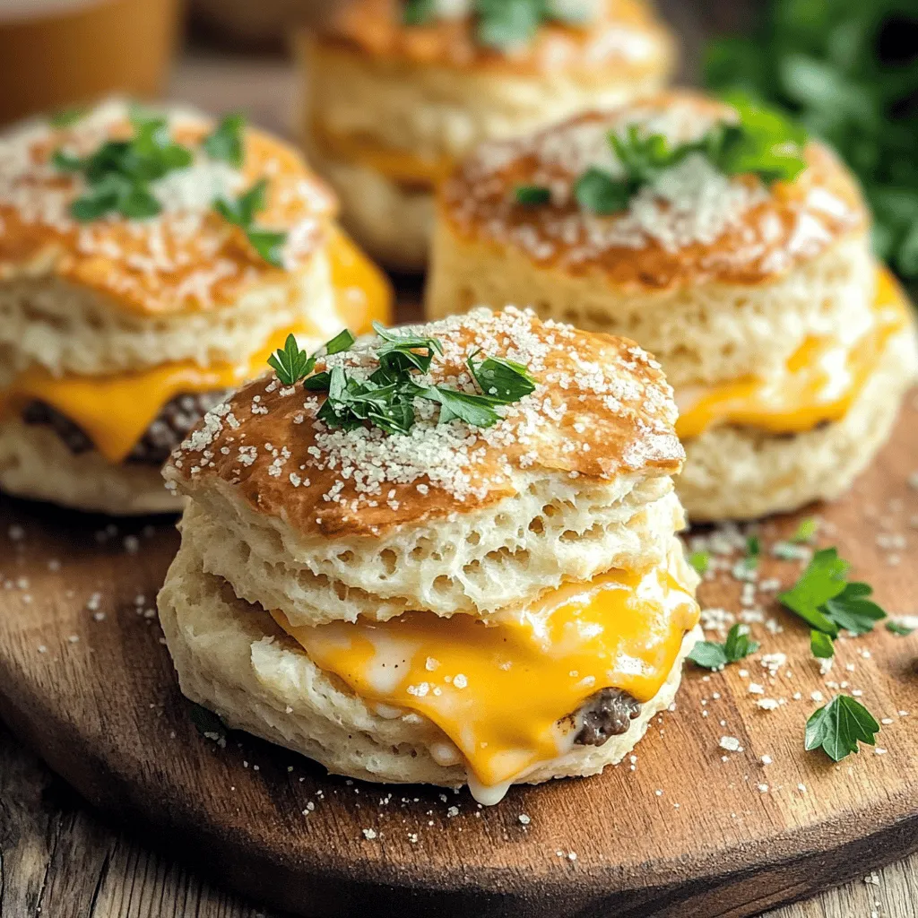 Easy garlic parmesan cheeseburger bombs are a fun snack. They blend classic burger flavors with cheesy goodness. This cheeseburger bomb recipe is perfect for quick meals or easy appetizers. These bombs are small, tasty bites that you can eat with your hands. They are made using ground beef and savory garlic parmesan flavors.