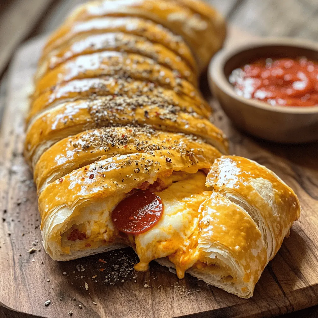 To create a great cheese and pepperoni stromboli, you need some key ingredients. First, you need pizza dough. You can use store-bought or make your own. I love using fresh dough for the best flavor and texture.