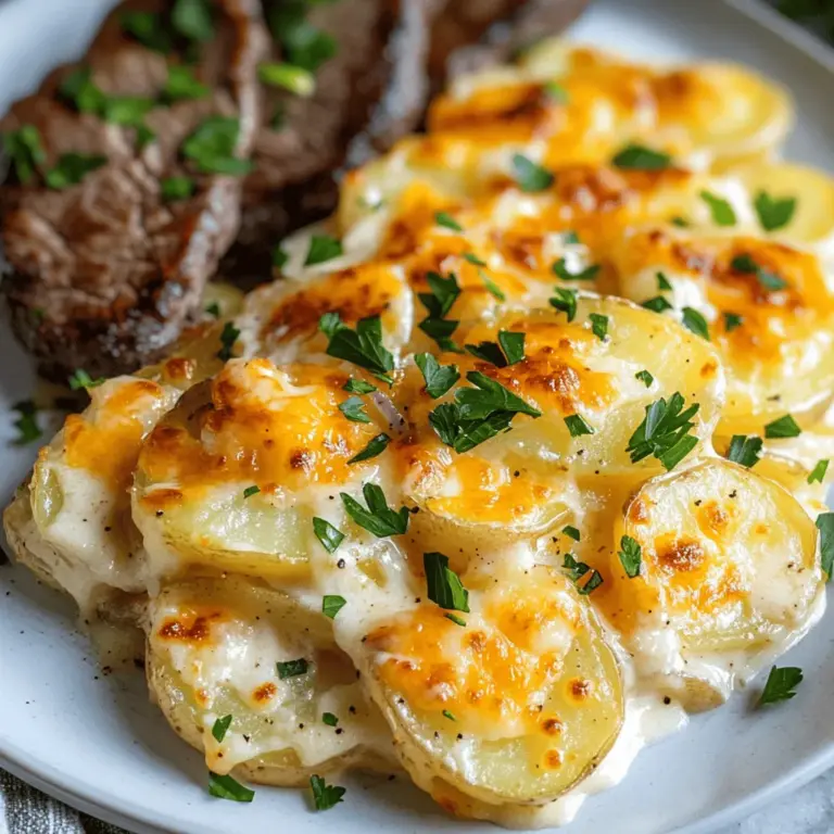 To make scalloped potatoes with savory beef cutlets, you need fresh ingredients. For the scalloped potatoes, gather 4 large russet potatoes, 2 cups of heavy cream, and 2 cups of sharp cheddar cheese. You'll also need 1 medium onion, 3 cloves of garlic, and some herbs like thyme and paprika. Don't forget salt and pepper for seasoning. For the beef cutlets, get 4 cutlets, olive oil, and unsalted butter.