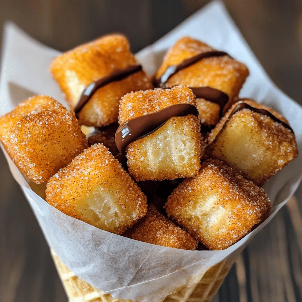 Angel food cake churro bites are a fun twist on two classic treats. They mix the light, airy texture of angel food cake with the crispy, sugary goodness of churros. This dessert is a perfect blend of flavors and textures. You get a soft center and a crunchy outside, which makes each bite delightful.