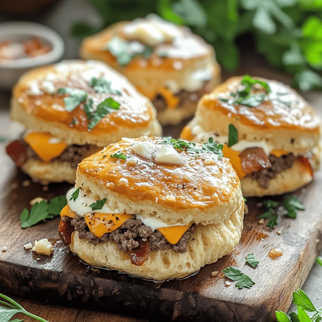 For Garlic Parmesan Bacon Cheeseburger Bombs, you need simple yet tasty ingredients.