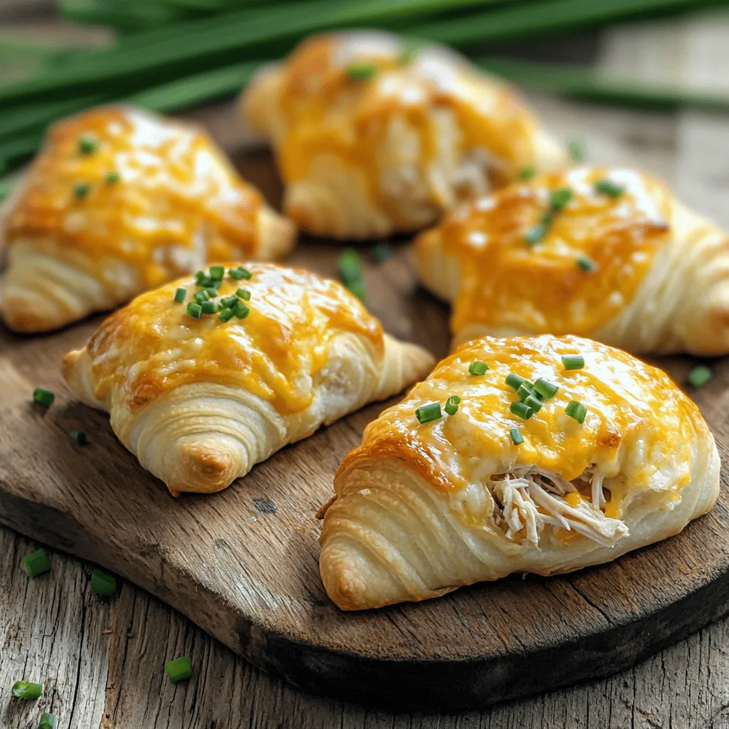 Cheesy chicken crescent rolls are a tasty dish made with chicken and cheese wrapped in flaky dough. Kids and adults love them. They are easy to make and perfect for any meal. These rolls fit into many categories, like cheesy appetizers and easy weeknight dinners.