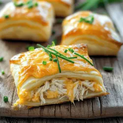 Cheesy chicken crescent rolls are a tasty dish made with chicken and cheese wrapped in flaky dough. Kids and adults love them. They are easy to make and perfect for any meal. These rolls fit into many categories, like cheesy appetizers and easy weeknight dinners.